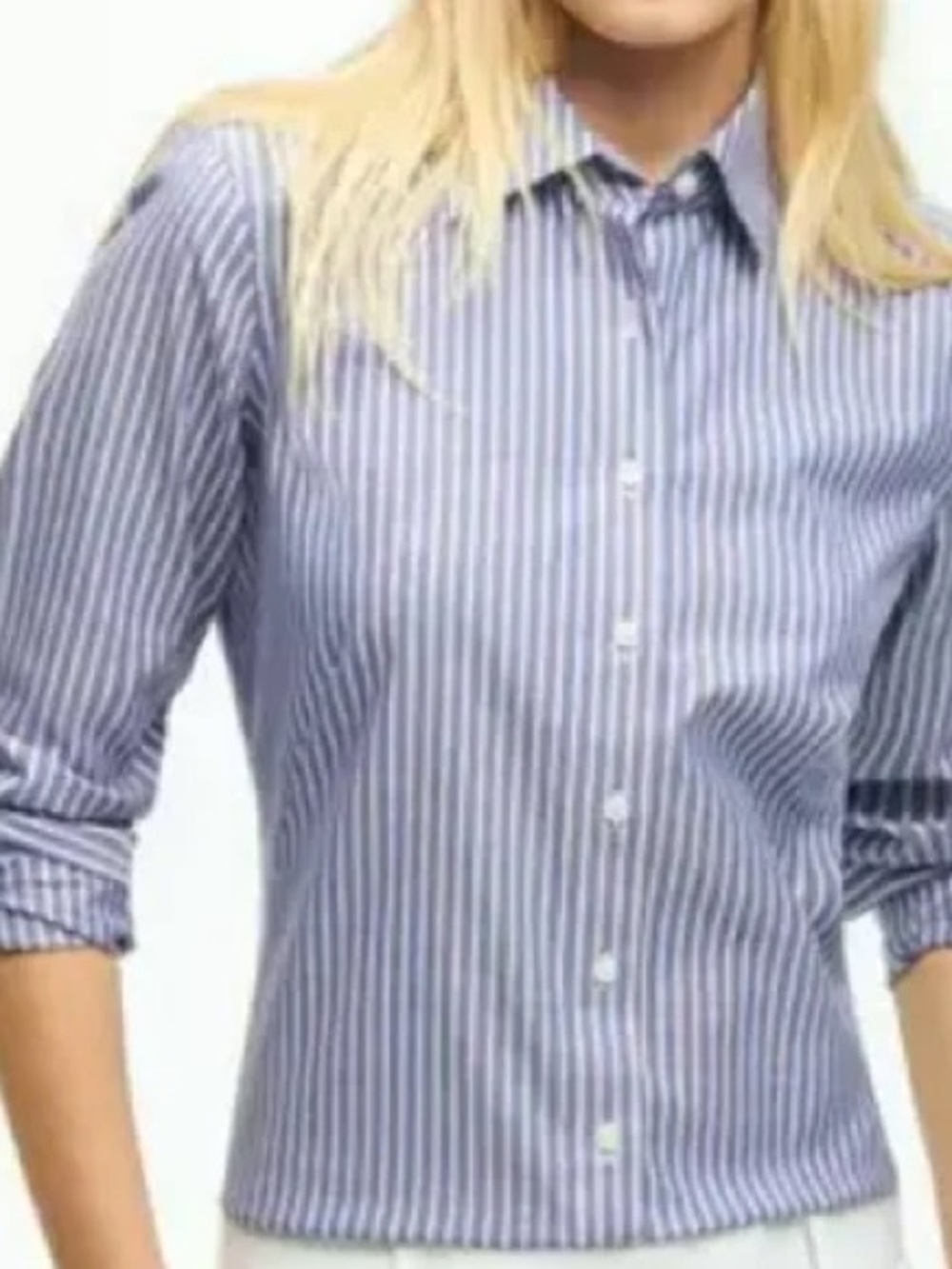 Banana Republic Non Iron Fitted Women’s Striped Button-Down Shirt